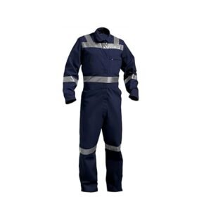 Boiler Suit Blue 225 GSM 100% Cotton with Multiple Pockets Retardant Industrial Workwear with Reflective Tape Protective