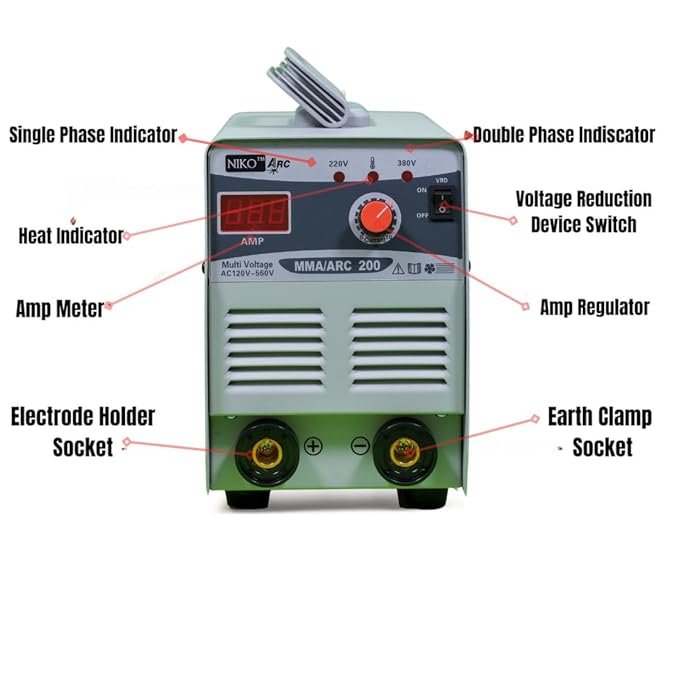 NIKO 200Amp Welding Machine IGBT Heavy Duty 5-Board welding machine with MCB 1 year warranty - Image 5