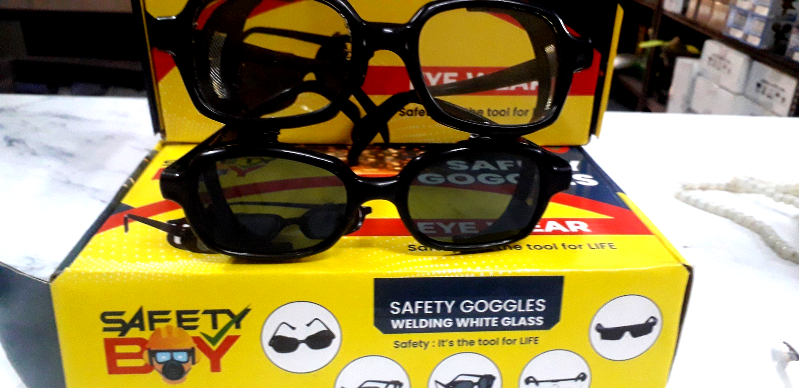 SAFETY BOY Goggle Black Jali Type Goggle Frame Type Nylon Manufactures - Image 6